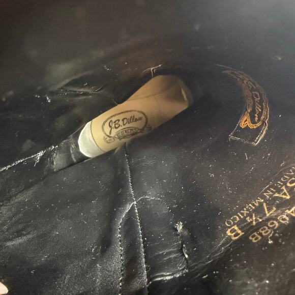 JB Dillon Reserve Women's Brown Cowboy Boots Size 7.5 Snake Print Cutouts - Picture 12 of 16